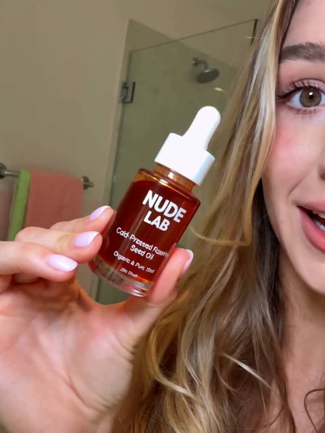 Skincare presented in a casual creator setting.