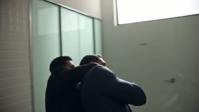 A tightly framed indoor action sequence.