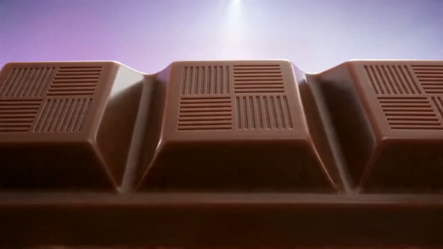 A macro study of chocolate texture and form.